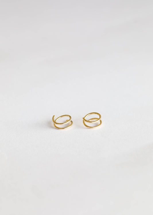 JaxKelly - Minimalist - Spiral - Gold Earrings