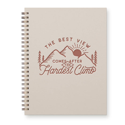 Ruff House Print Shop - Best View Journal: Lined Notebook: Morning Fog Cover | Terracotta Ink