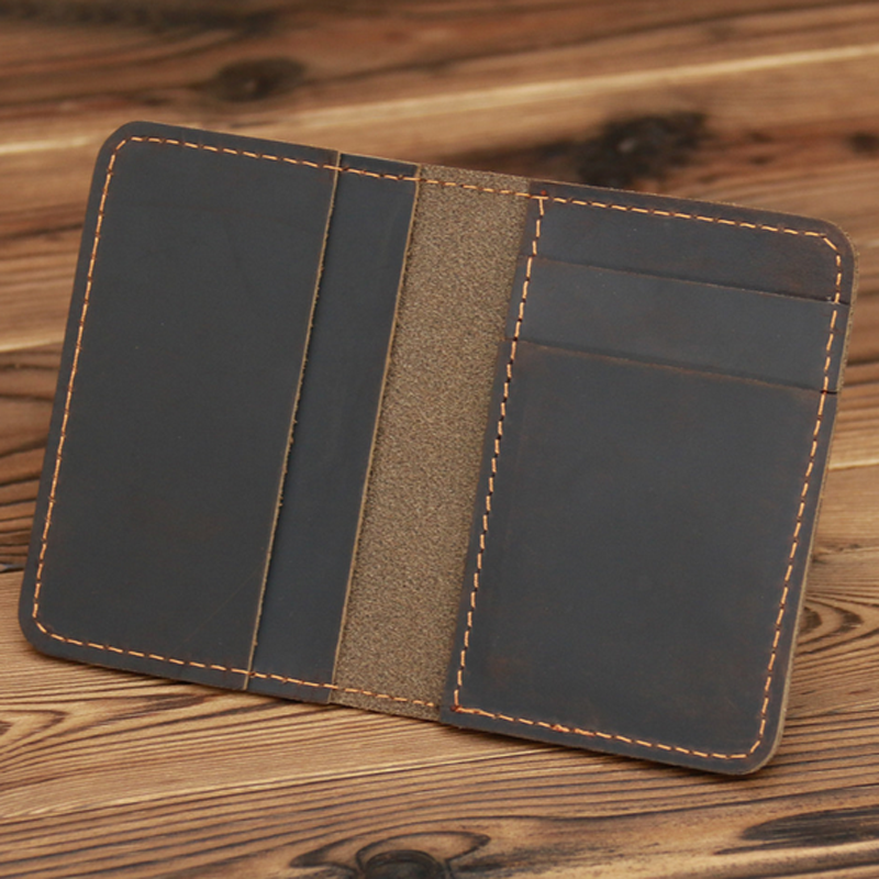 American Leather Goods - Genuine Leather Wallet, Handmade Wallet: Brown