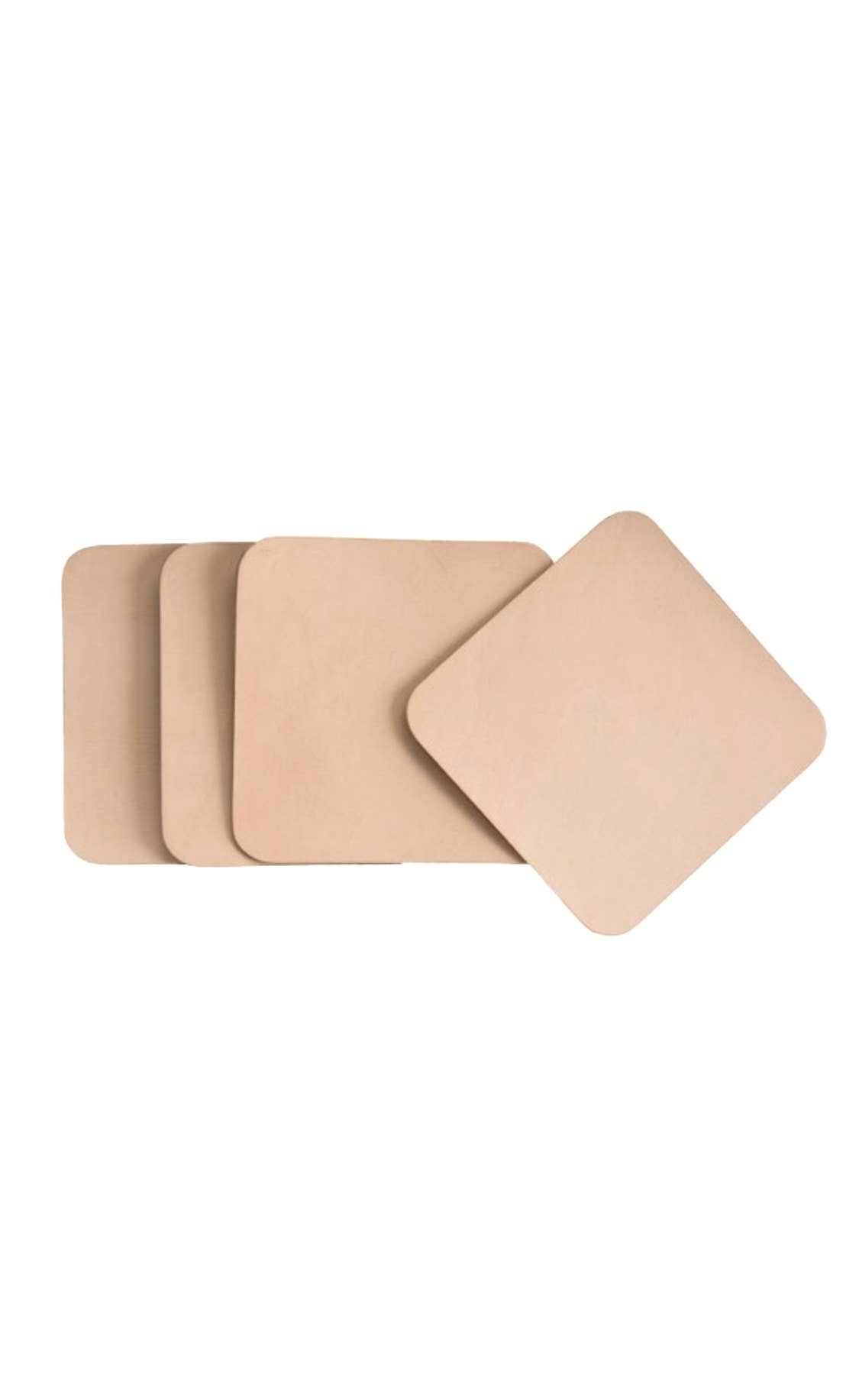 Stitch & Shutter - Square Coaster Set: Natural