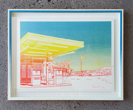 Gas Station- 1st edition framed