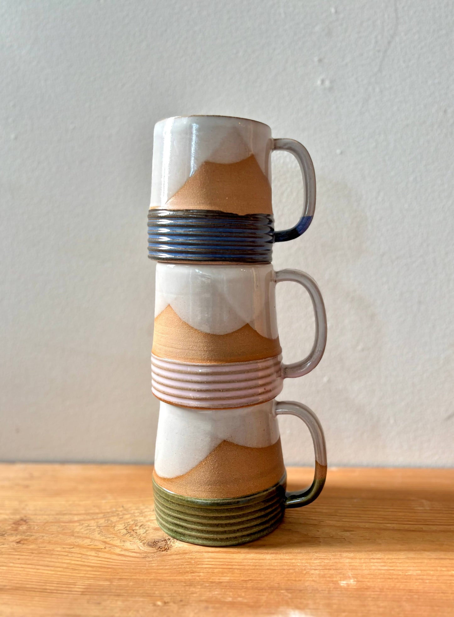 ROB Ceramics - Earth Lines Mug - Handmade Ceramic: Orange