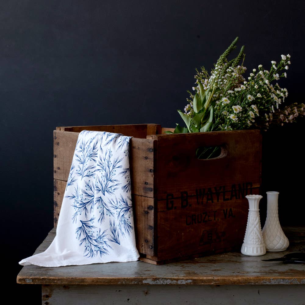 HAZELMADE® Tea Towels + Gifts - Winter Branch Tea Towel | Kitchen Decor | Holiday