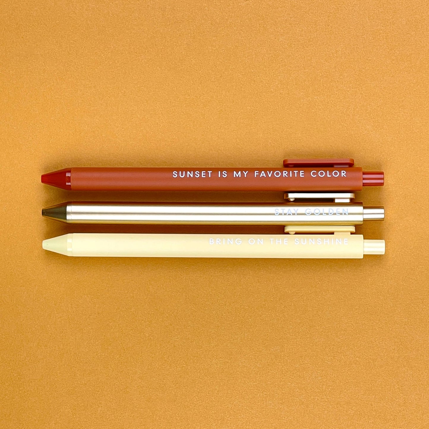 Ruff House Print Shop - Sunshine Jotter Gel Pen: Set of 3