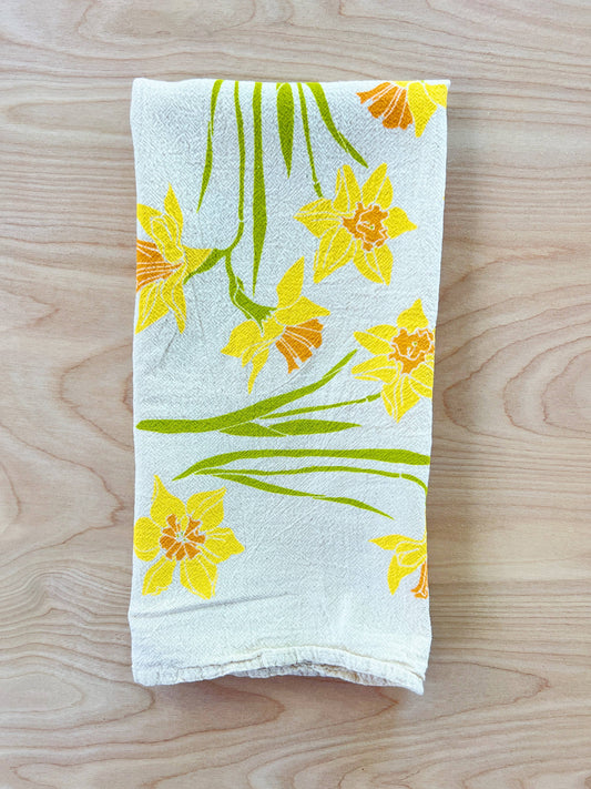 noon designs - Daffodils Tea Towel