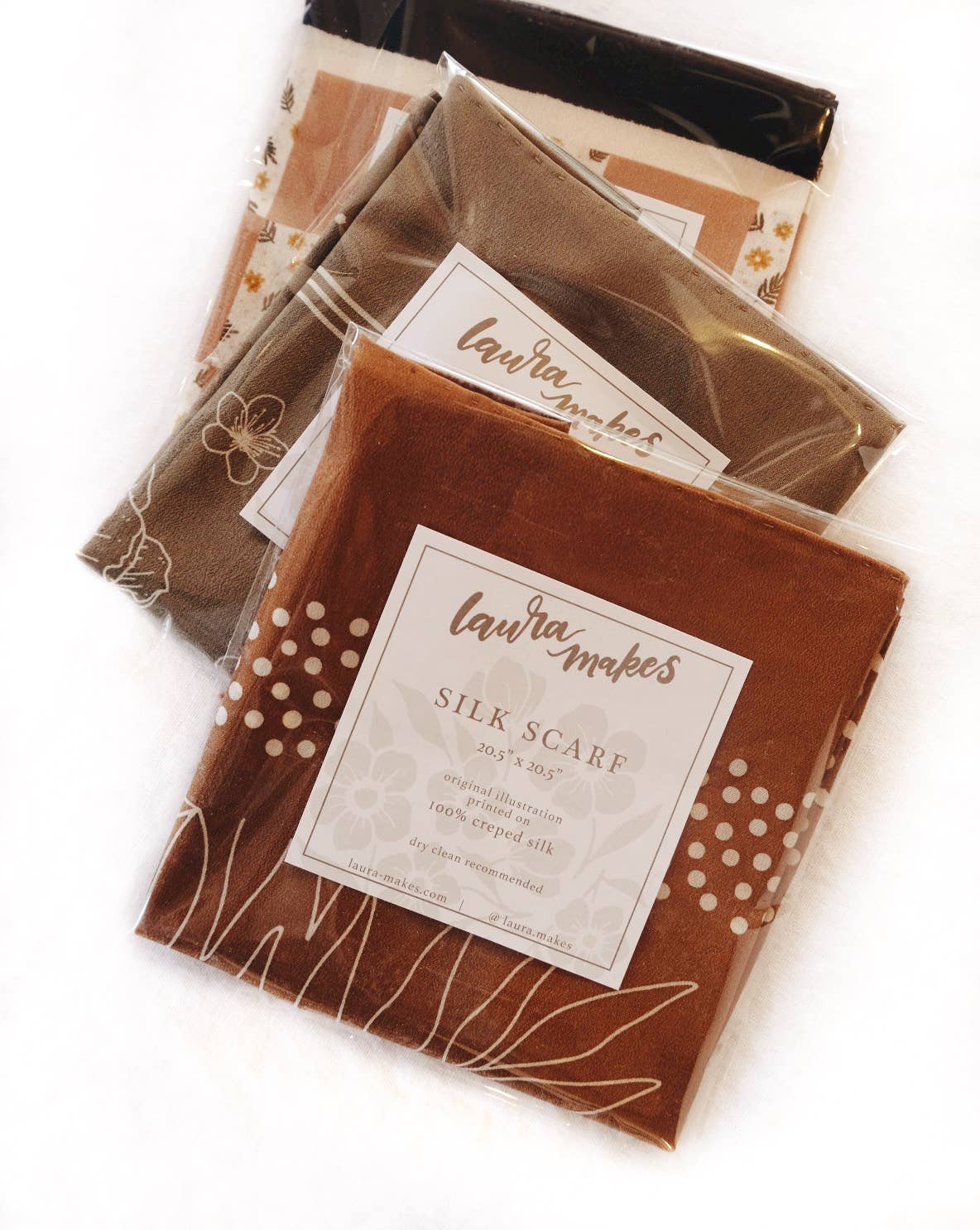 Flora West Design - 100% Silk Bandana Scarf - Midnight Garden Floral