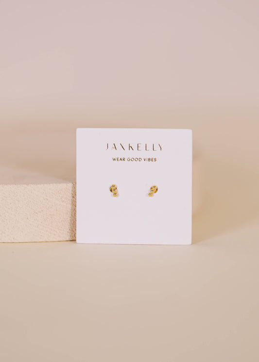 JaxKelly - Petite 3 Ball Gold Earrings