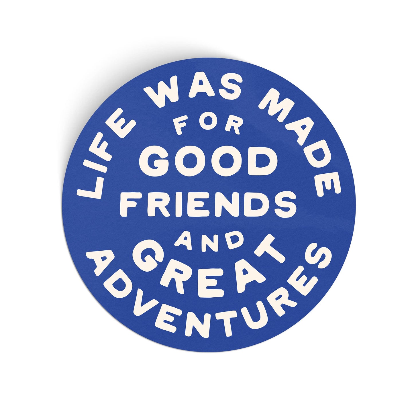 Endless August Supply Co. - Great Adventures Circle Vinyl Sticker - blue