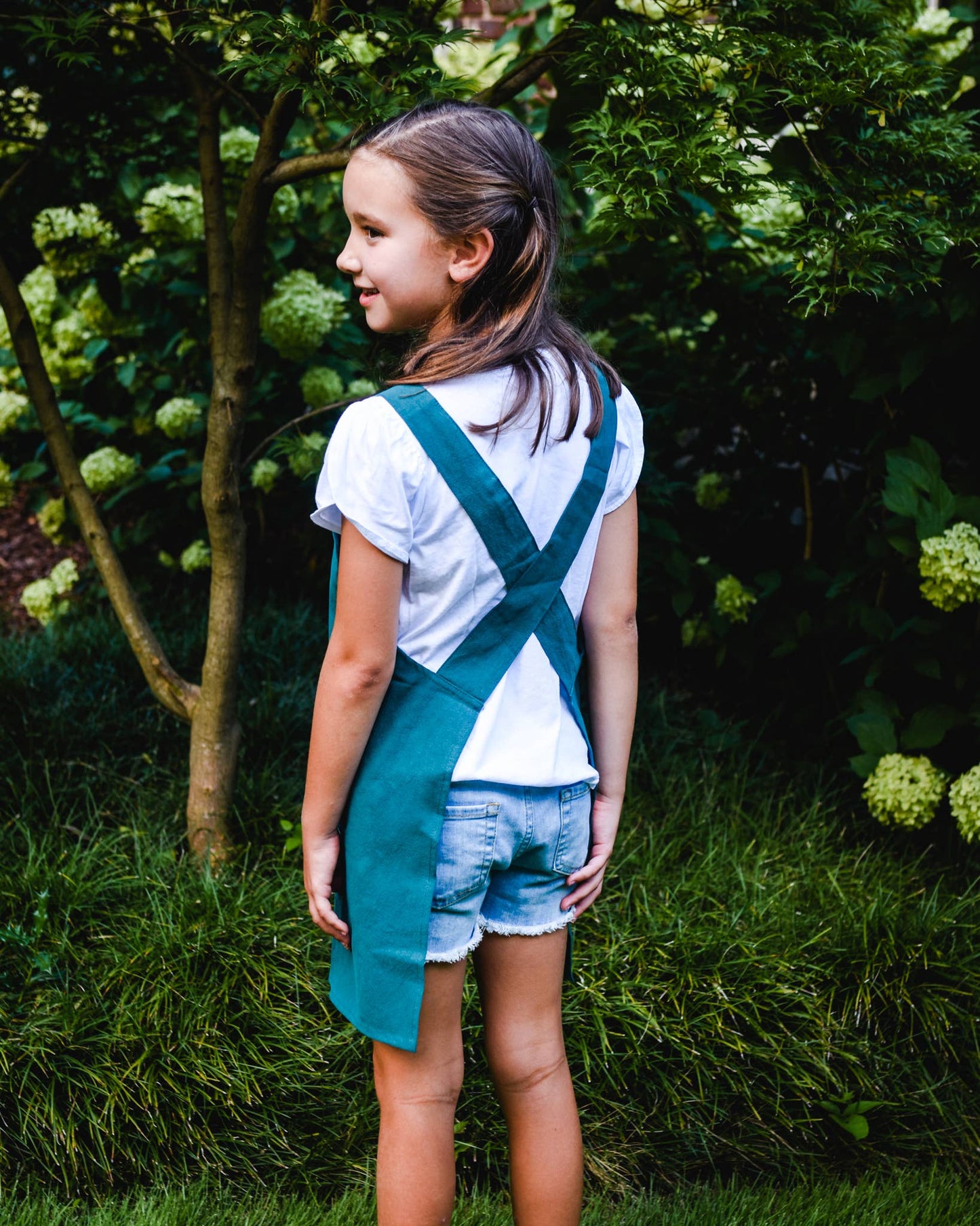 Cate Paper Co. - Cross Back Apron: Pine Green