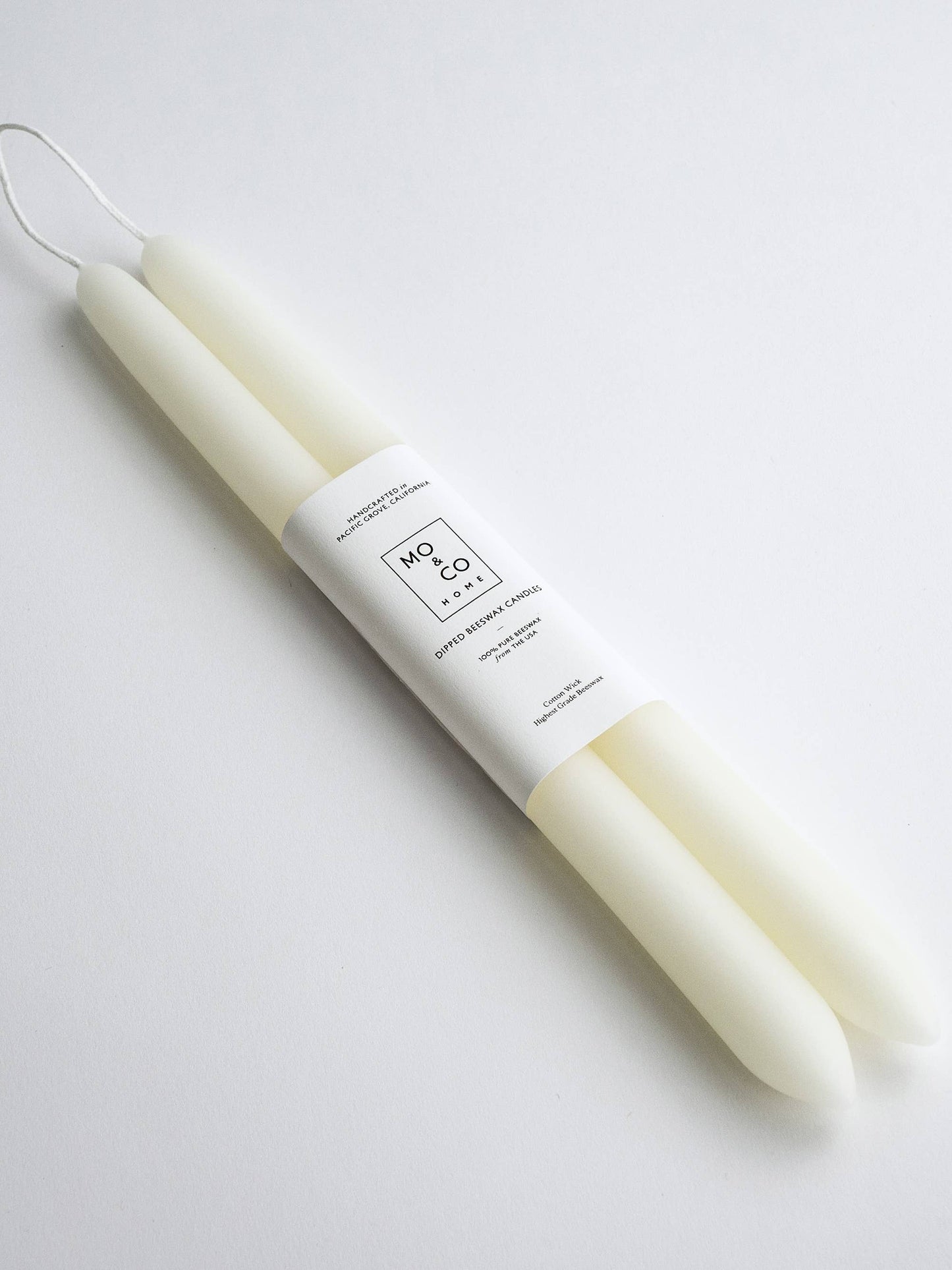 Mo&Co Home - 10" & 14" - 100% Beeswax Dipped Candles | Natural White: 14 Inch