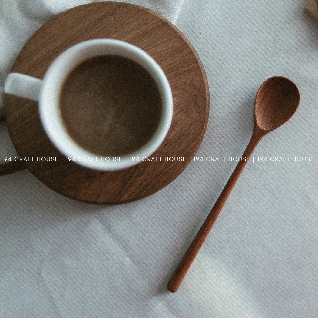 194 Craft House - Handcarved Wooden Stirring Spoon - Kitchen Serving Utensils