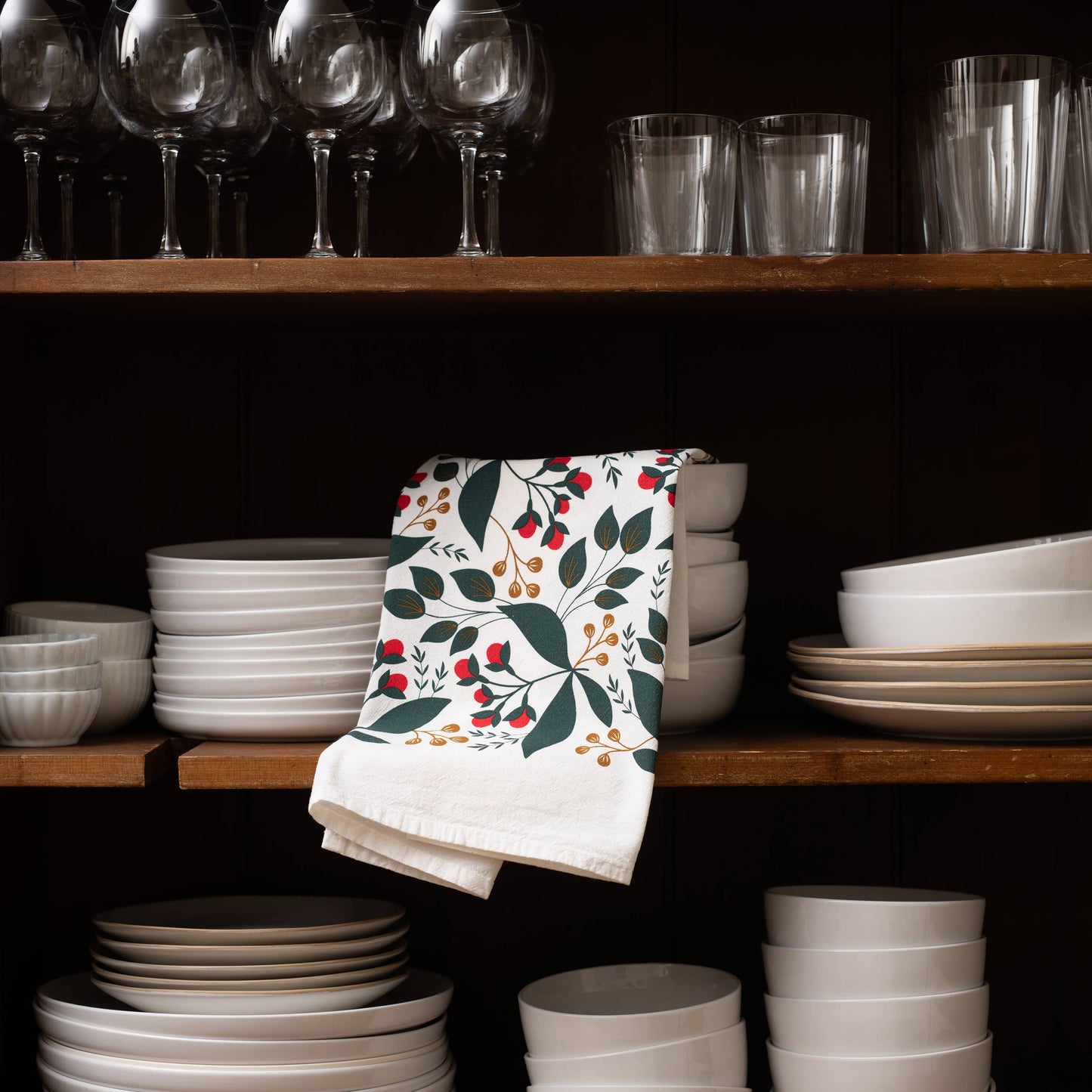 HAZELMADE® Tea Towels + Gifts - Winter Berry Tea Towel | Kitchen Decor | Holiday