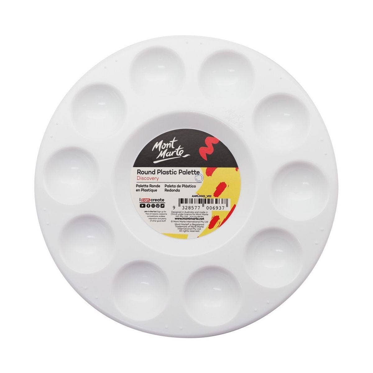 Mont Marte Usa, Inc. - Round Plastic Palette Discovery 17cm (6.7in)