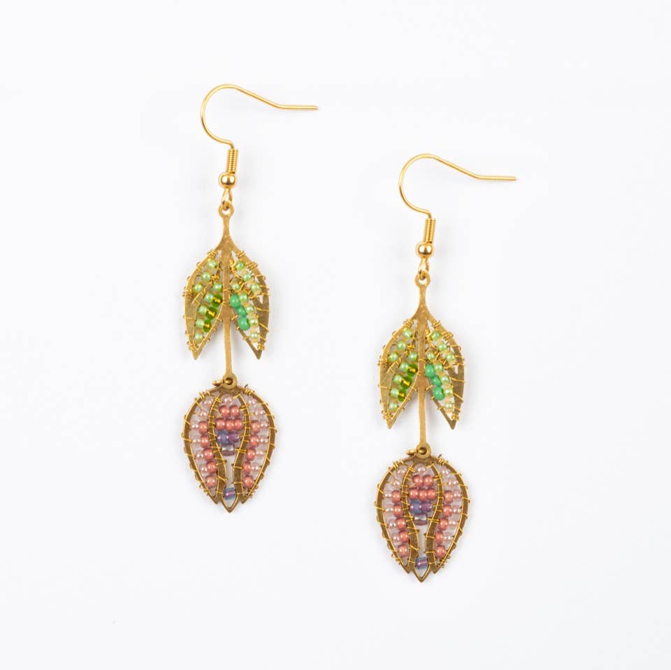 Altiplano - Hanging Tulip Earrings: Pastel