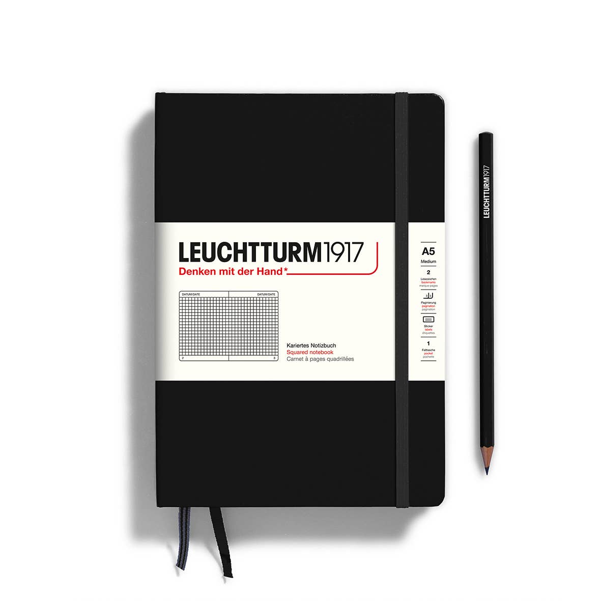LEUCHTTURM1917 - Notebooks - Medium (A5): Navy / Hardcover / Ruled