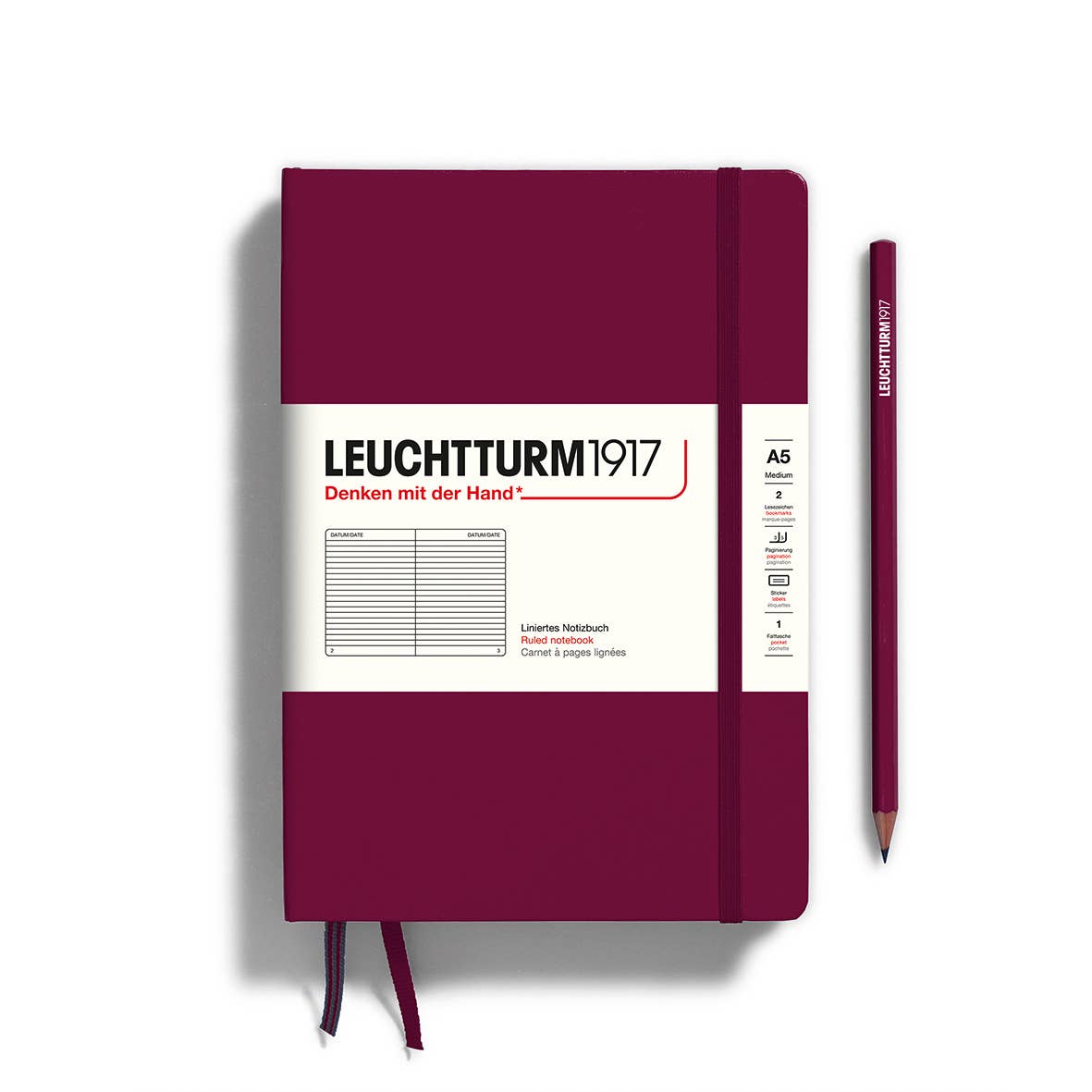 LEUCHTTURM1917 - Notebooks - Medium (A5): Olive / Hardcover / Dotted