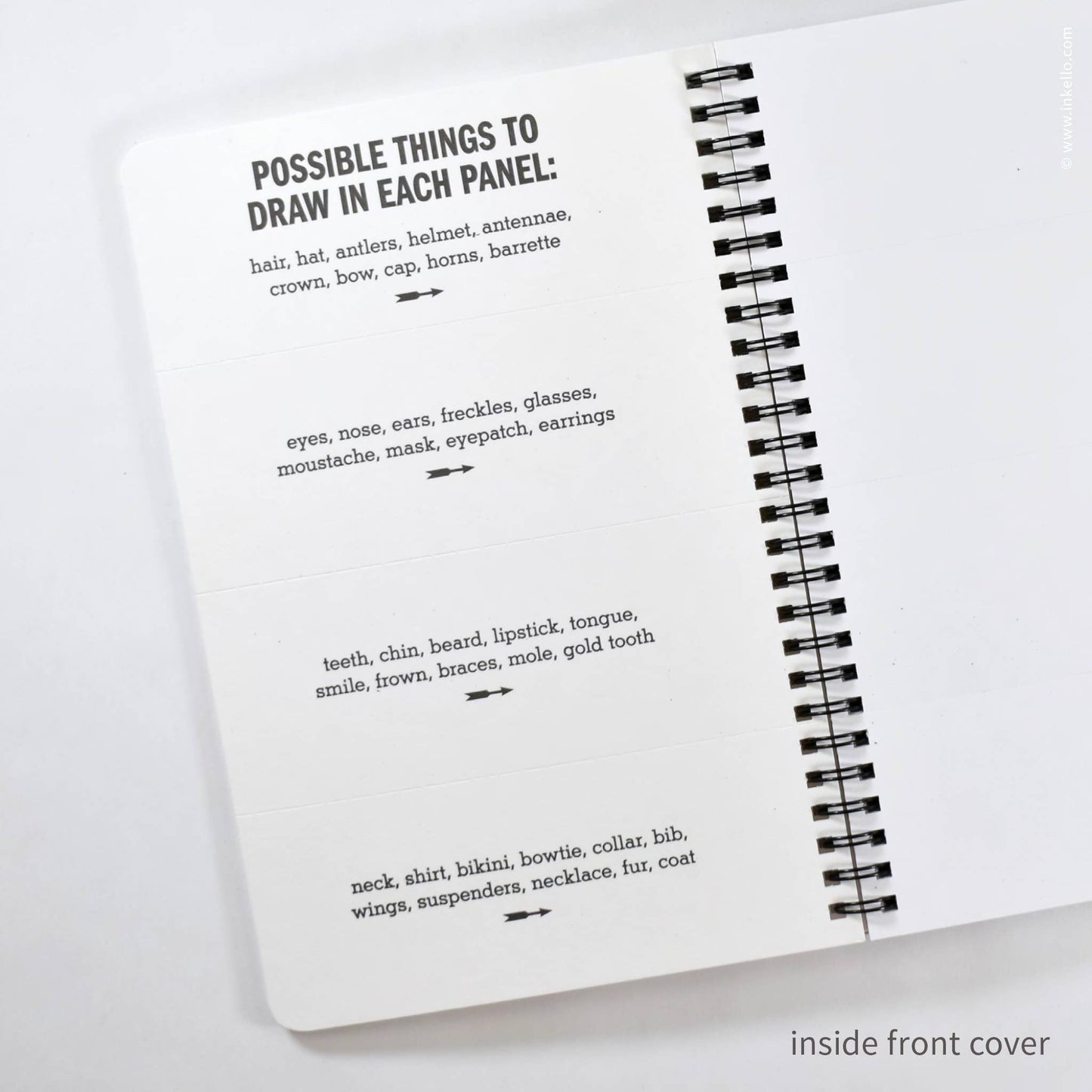 Inkello Letterpress - My Book of Faces Four-Panel Sketchbook (#365)