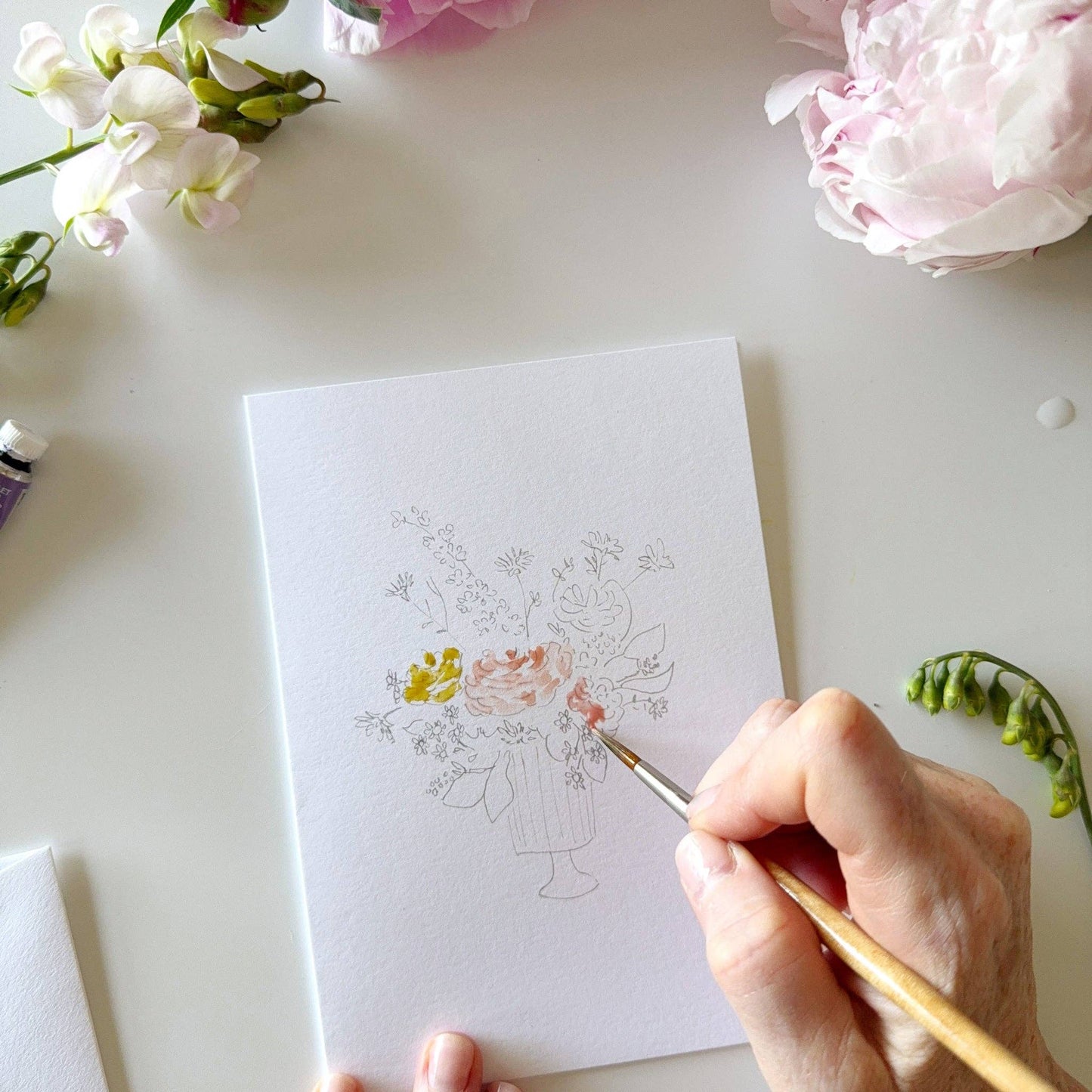emily lex studio - Bouquets paintable notecards