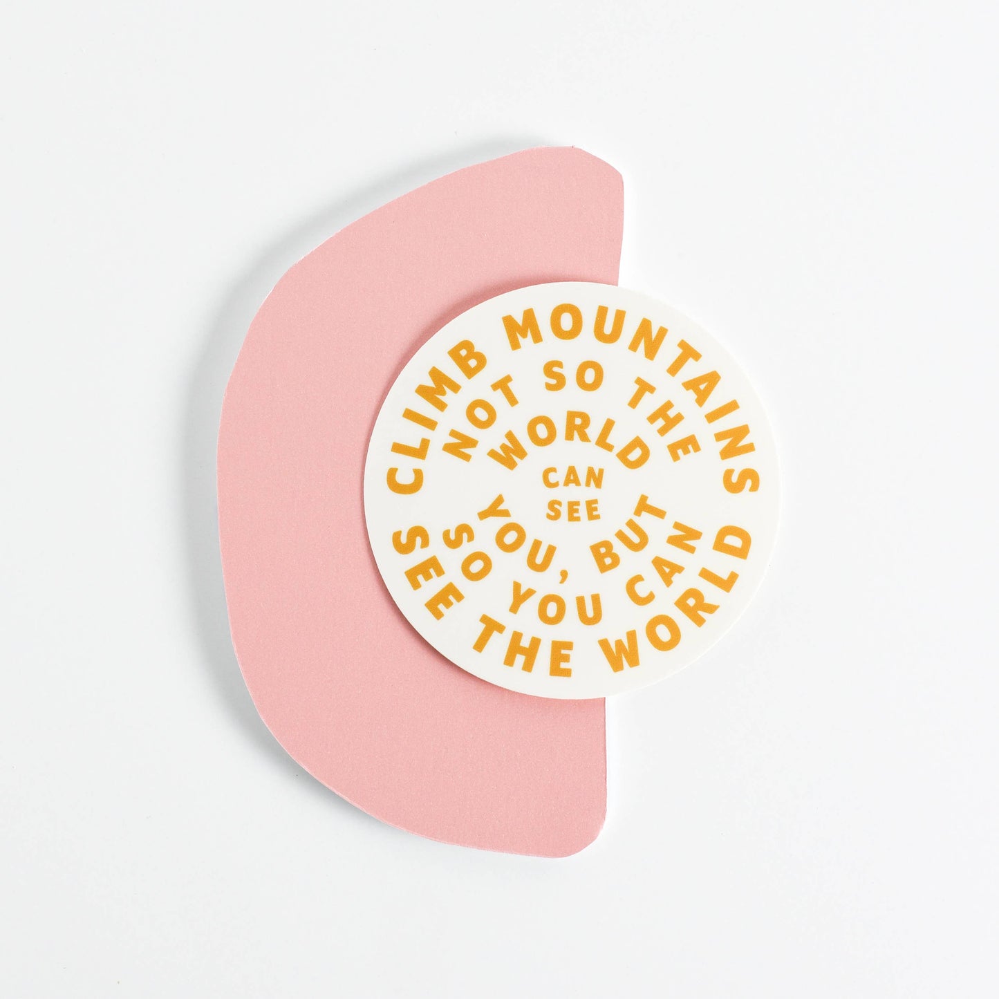 Endless August Supply Co. - Climb Mountains Vinyl Sticker - yellow