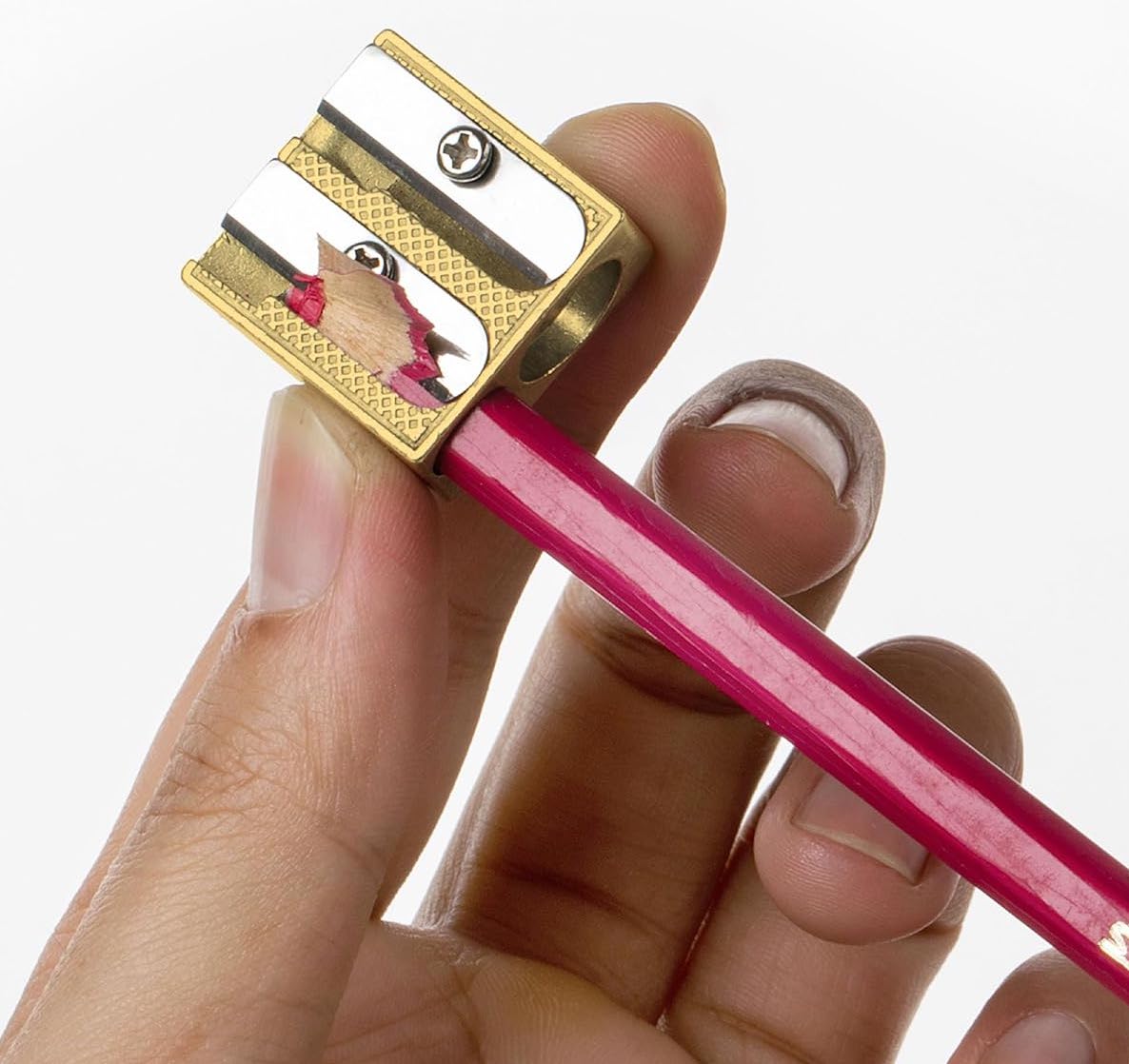 Brass pencil sharpener
