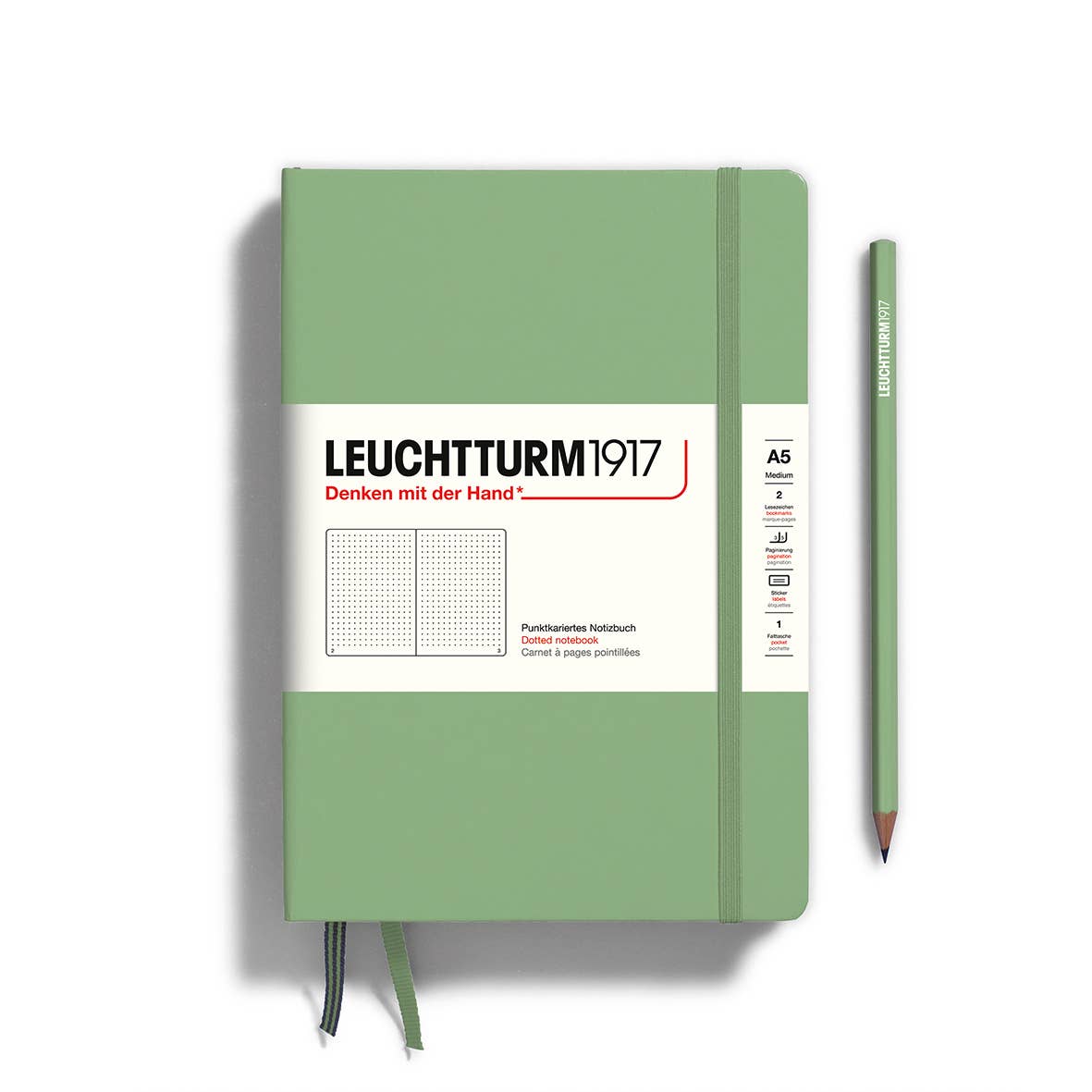 LEUCHTTURM1917 - Notebooks - Medium (A5): Black / Hardcover / Dotted