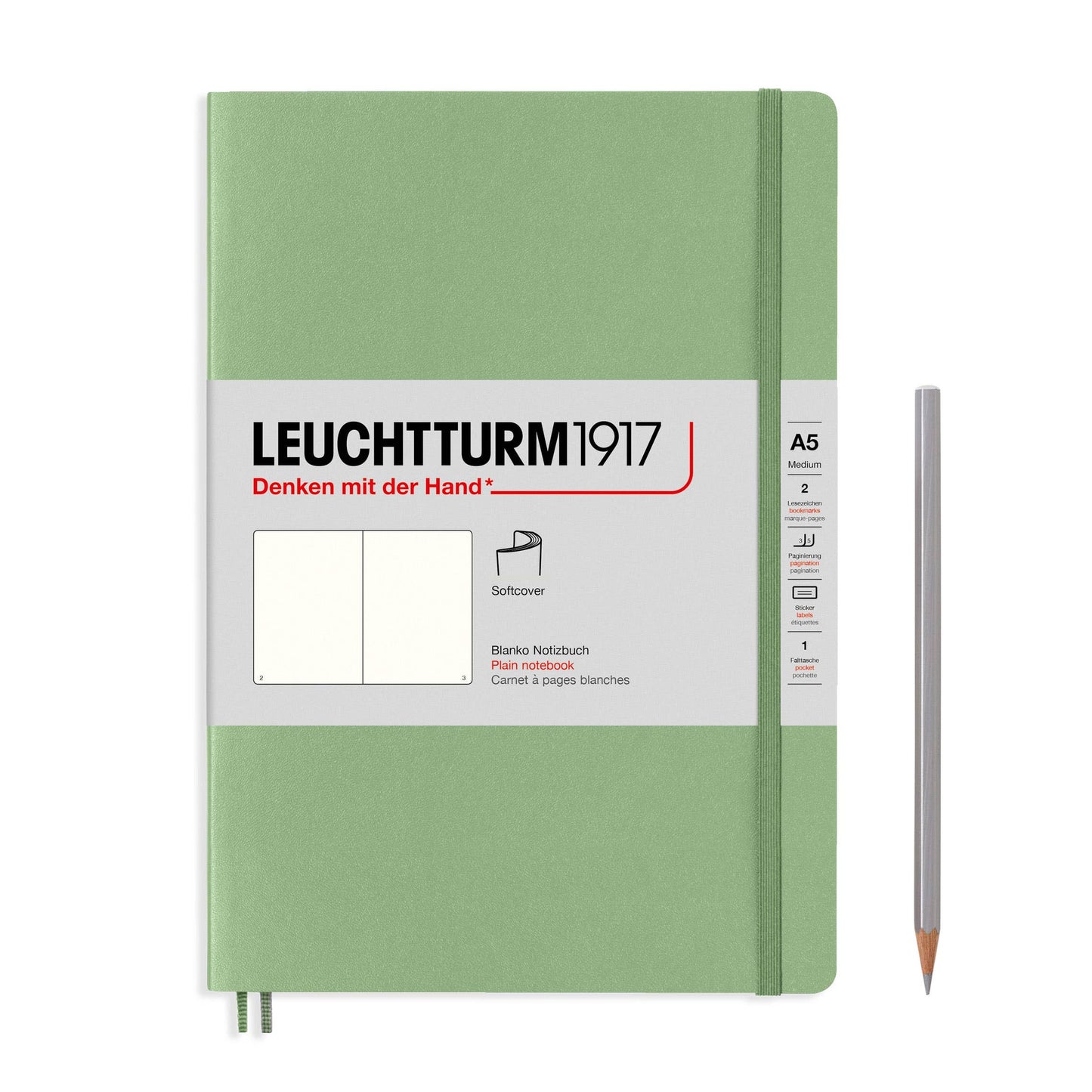 LEUCHTTURM1917 - Notebooks - Medium (A5): Olive / Hardcover / Dotted