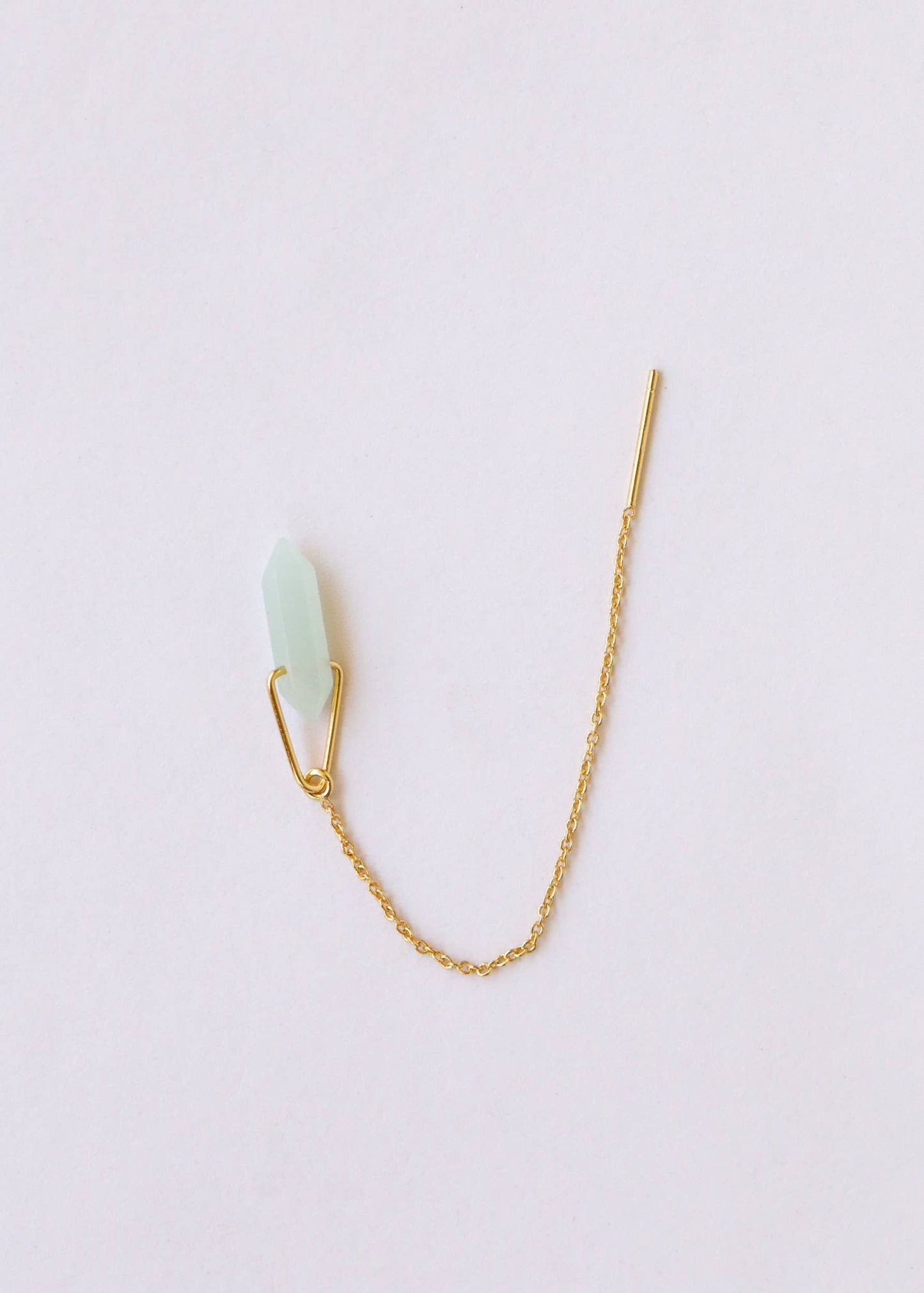 JaxKelly - Threader - Amazonite - Gold Earrings