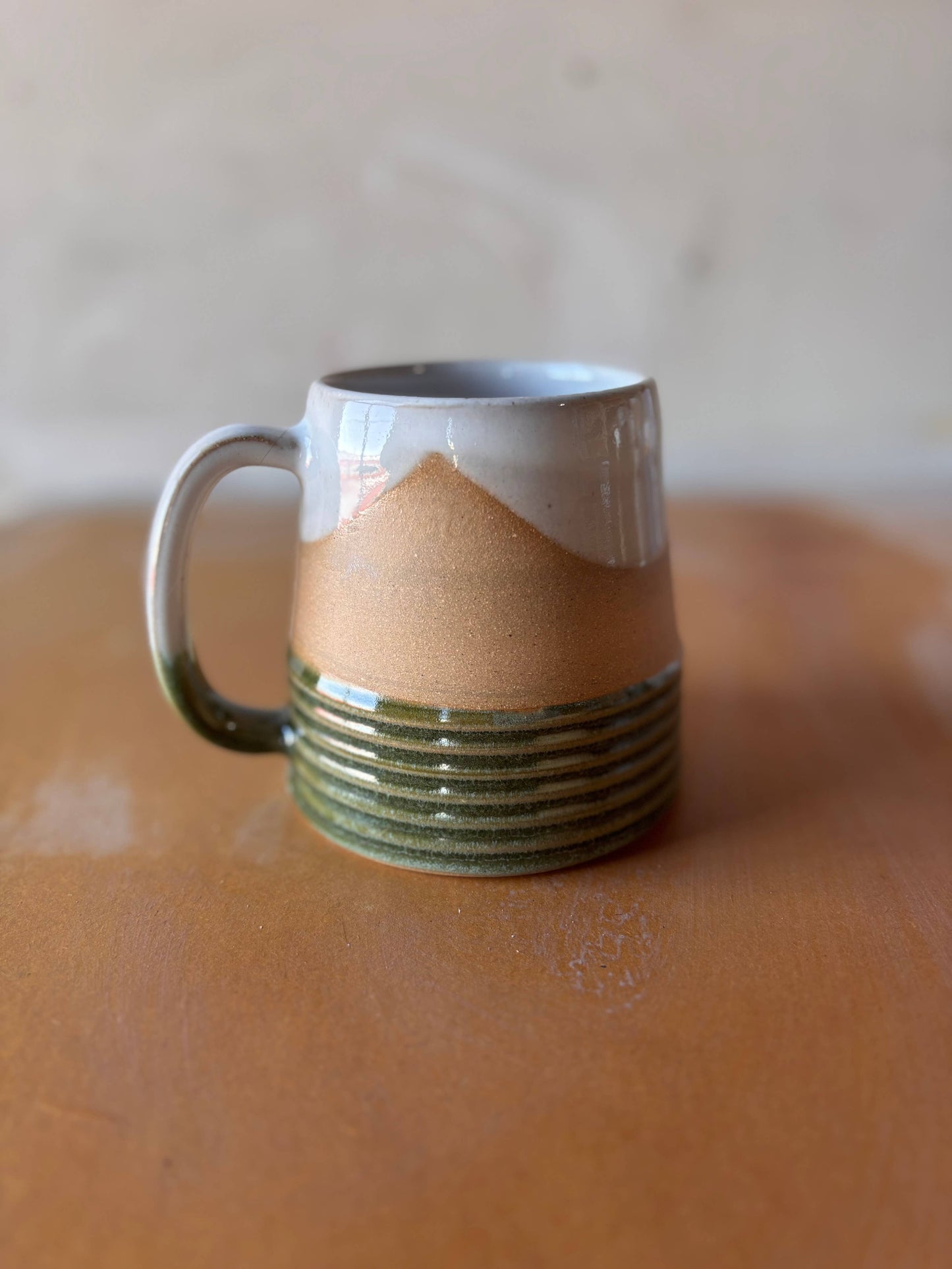 ROB Ceramics - Earth Lines Mug - Handmade Ceramic: Blue