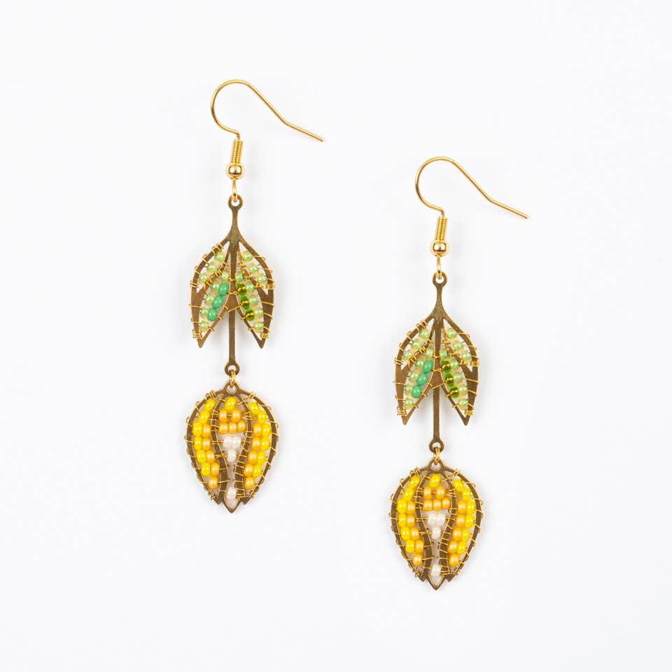 Altiplano - Hanging Tulip Earrings: Pastel