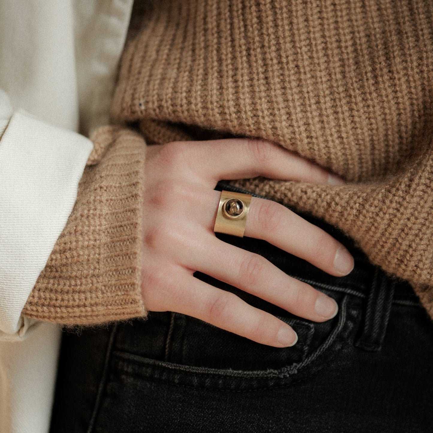Commonform - Nile Ring // 8mm // Copper Obsidian