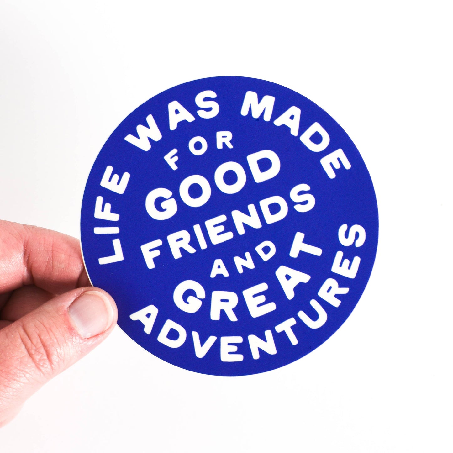 Endless August Supply Co. - Great Adventures Circle Vinyl Sticker - blue