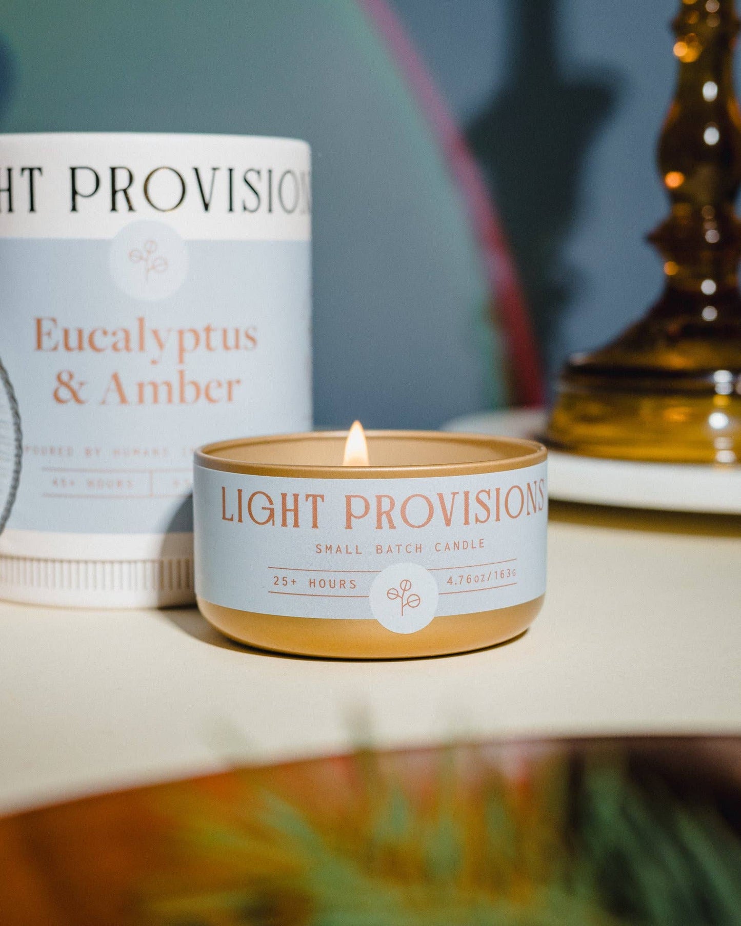 Light Provisions - 4.75 oz Eucalyptus & Amber Candle