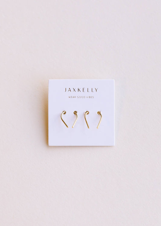 JaxKelly - Minimalist - Horseshoe - Gold Earrings