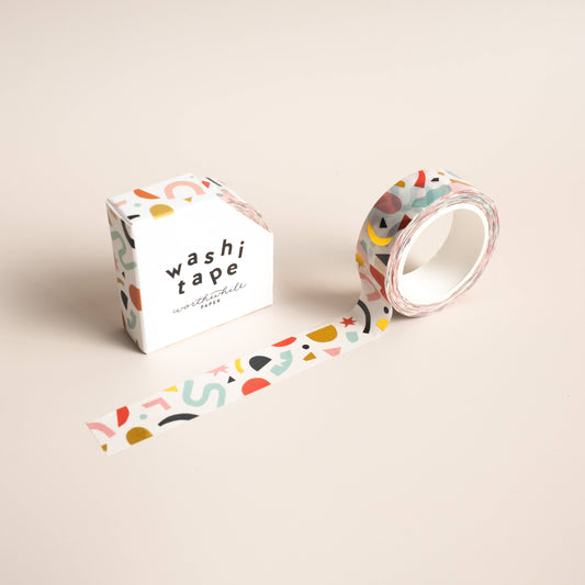 Worthwhile Paper - Confetti Pattern Washi Tape - Color + Gold Foil