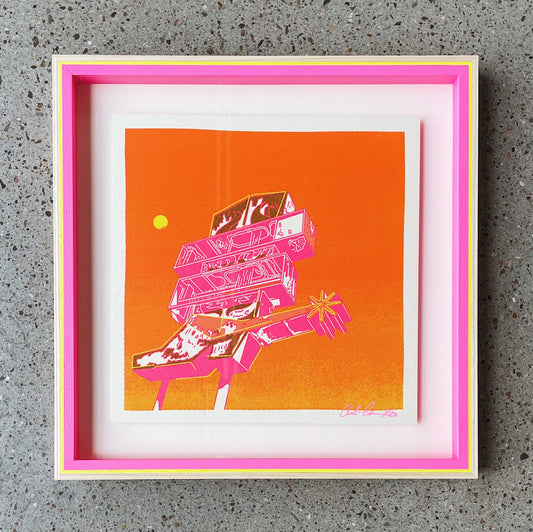 Neon Boot - 1st edition framed