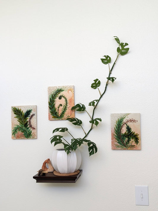 Glass Ferns (set of three)