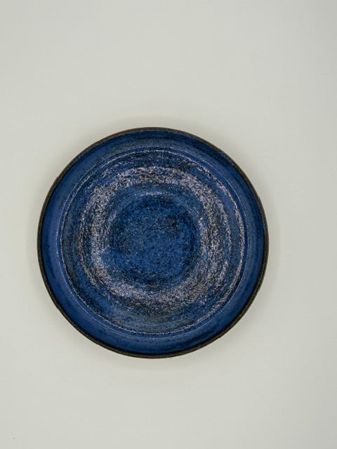 Toots! Ceramics - Terra Cotta Denim Dots Plate (Small)