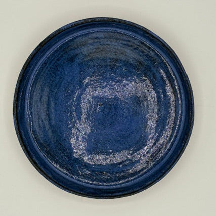 Toots! Ceramics - Terra Cotta Denim Dots Plate (Small)
