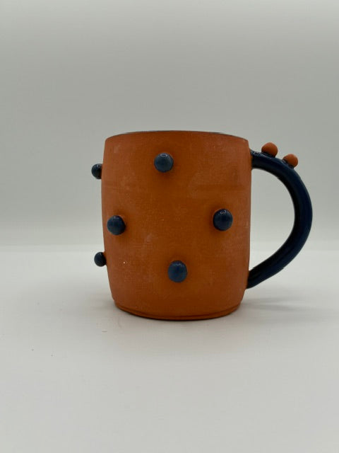 Toots! Ceramics - Terra Cotta Denim Dots Mug