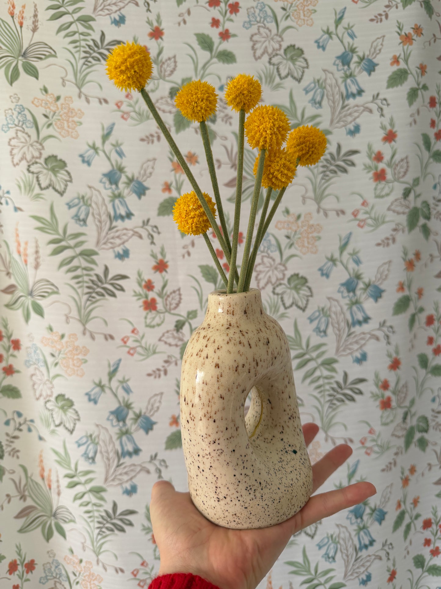 Kintsugi Speckled Channel Vase- Jacquie's Clay