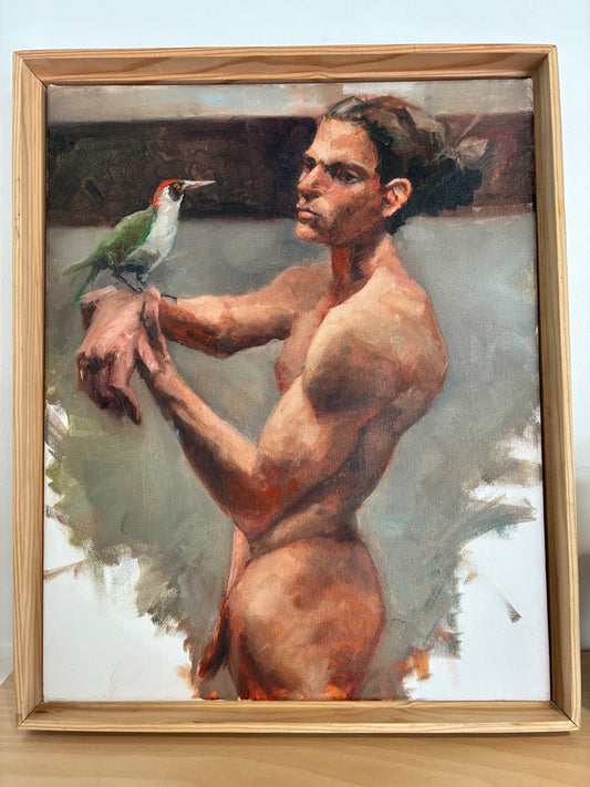 Man with WoodPecker