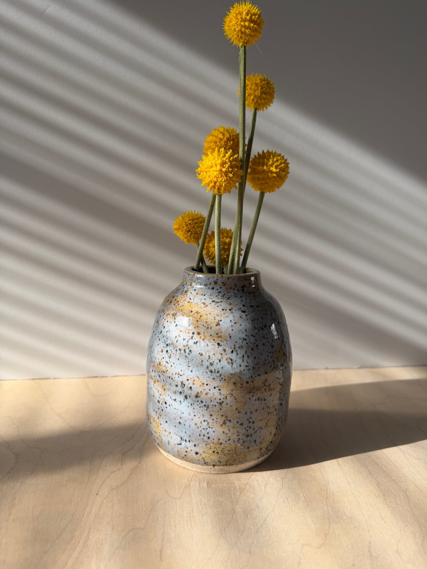 Kintsugi Speckled medium  Blue Vase- Jacquie's Clay