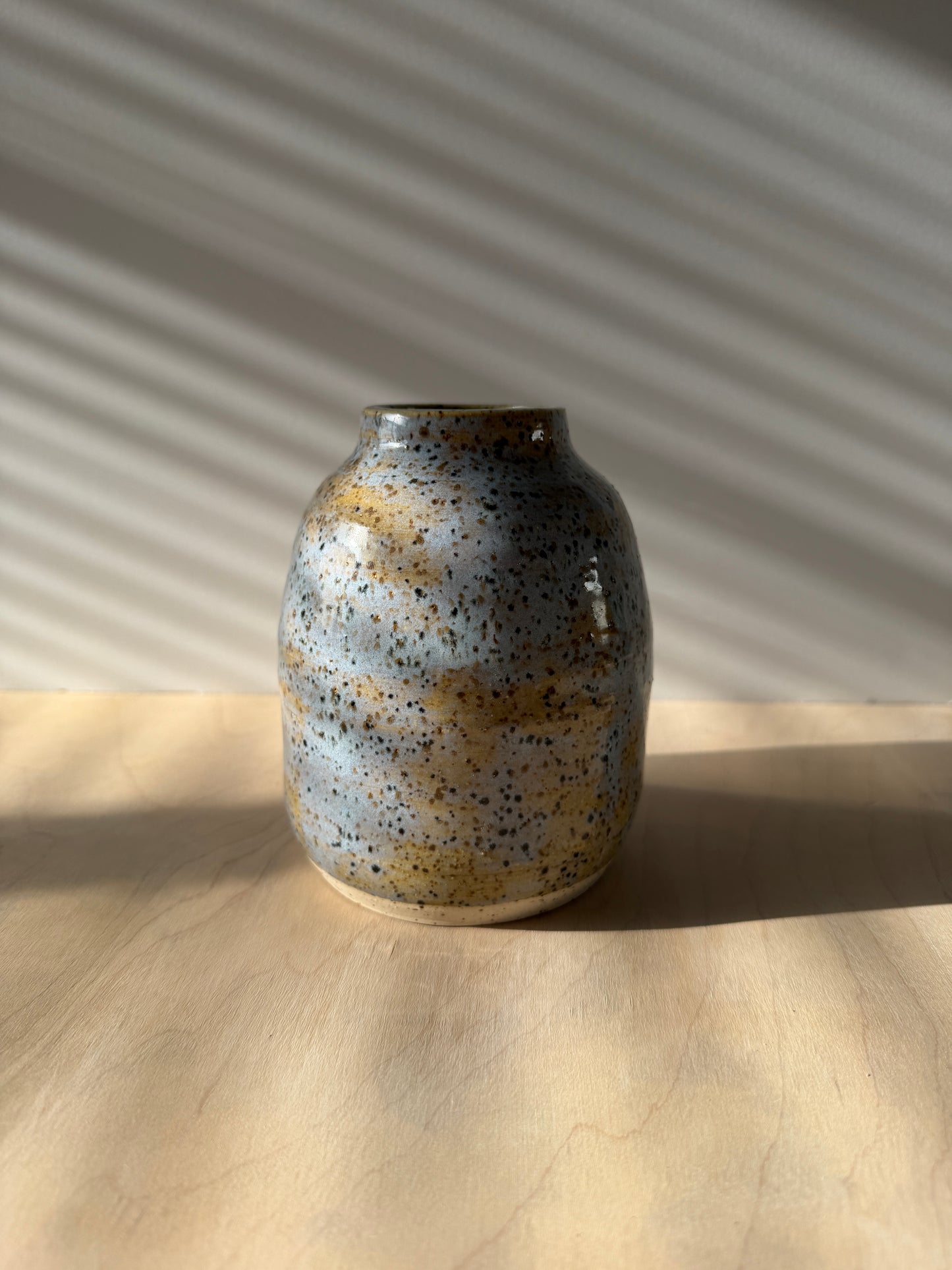 Kintsugi Speckled medium  Blue Vase- Jacquie's Clay