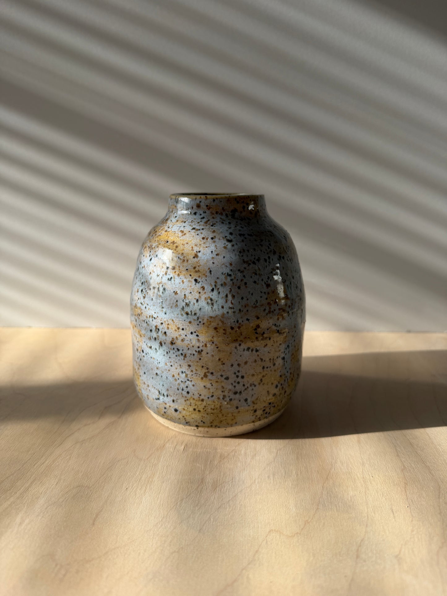 Kintsugi Speckled medium  Blue Vase- Jacquie's Clay