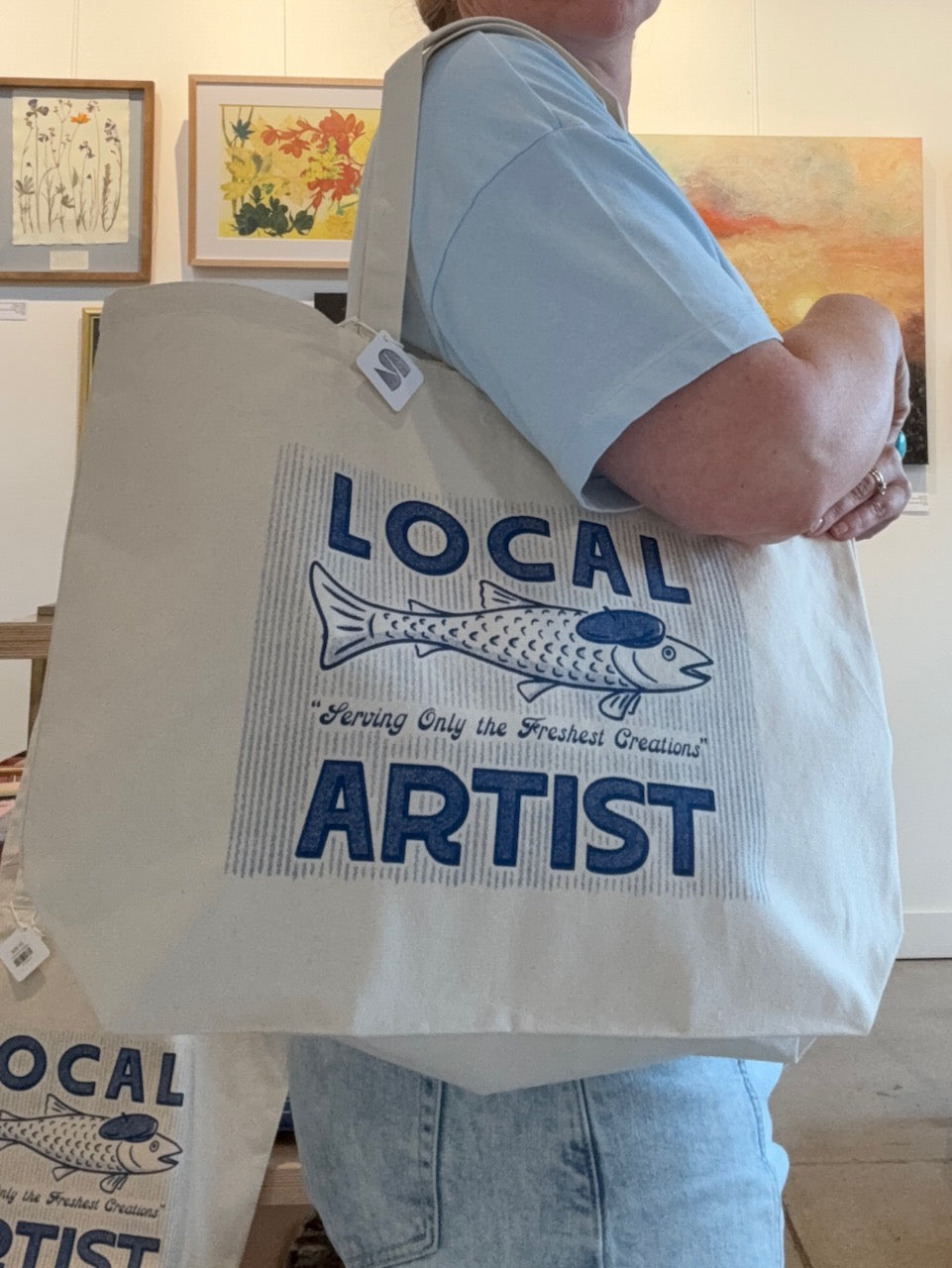 Local Artist Tote Bag - SURFACE Gallery x Caroline Clark