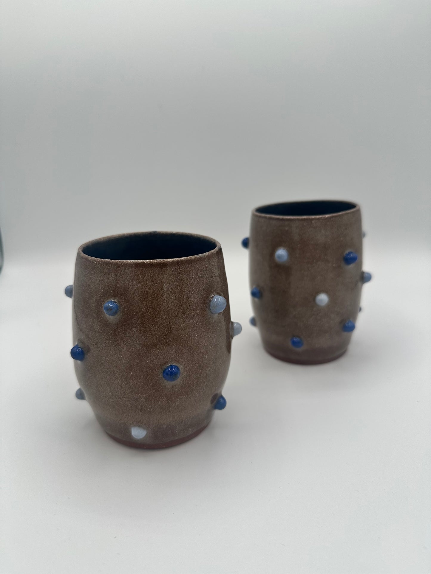 Toots Ceramics - Indigo Dots Ceramic Tumbler