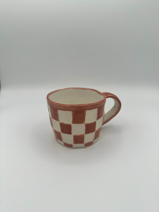 Toots Ceramics - Porcelain Checkered Mug