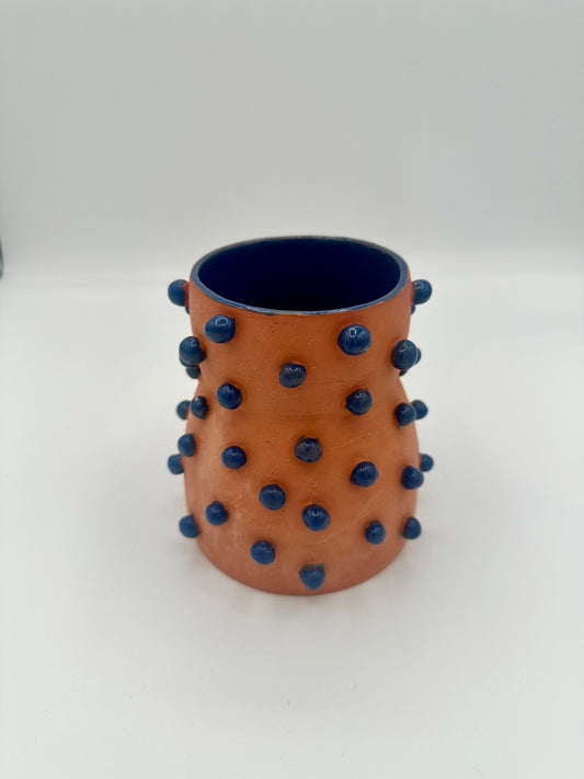 Toots Ceramics - Terra Cotta/Indigo Vase 2