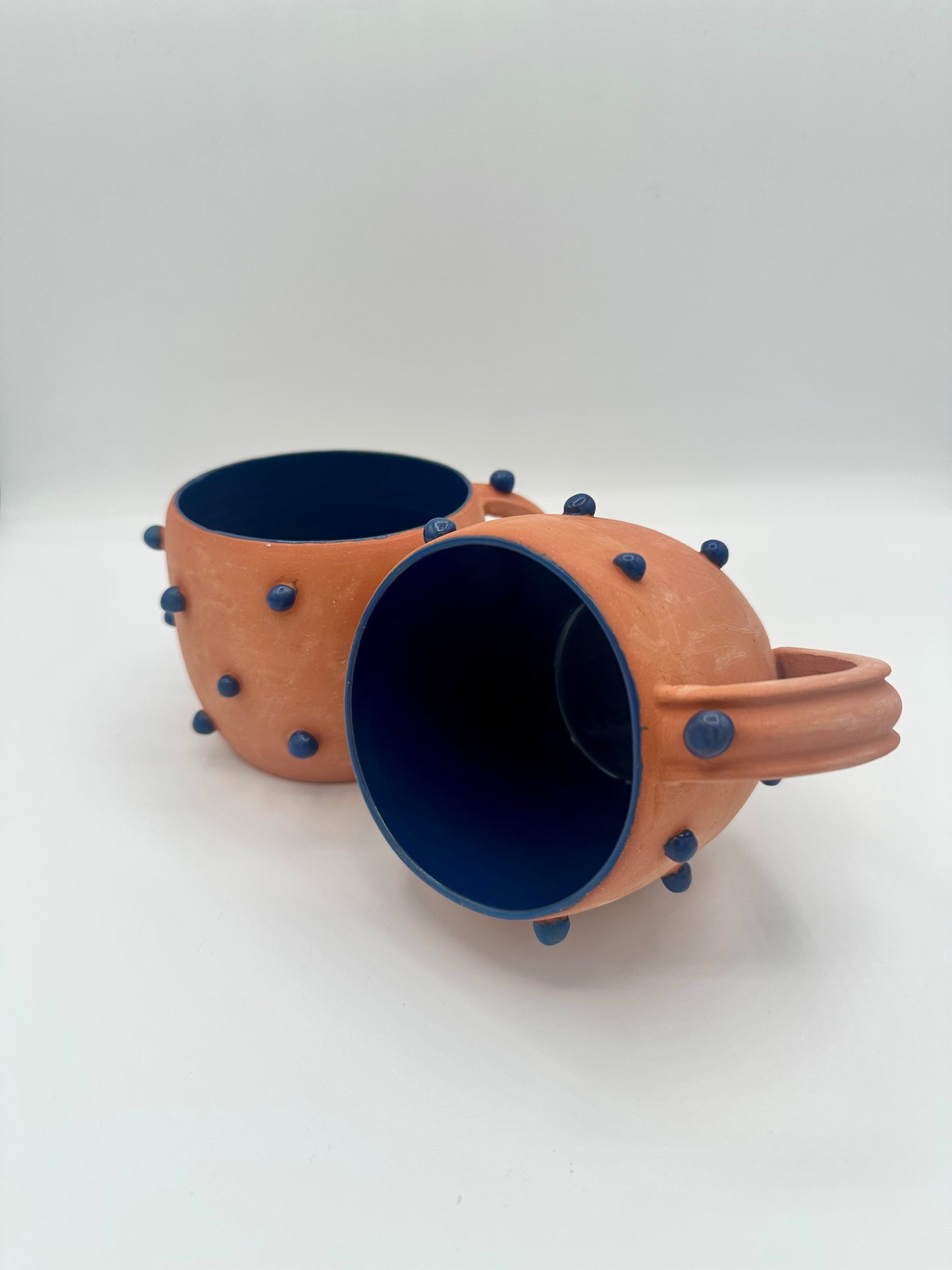 Toots Ceramics - Terra Cotta/Indigo Mugs