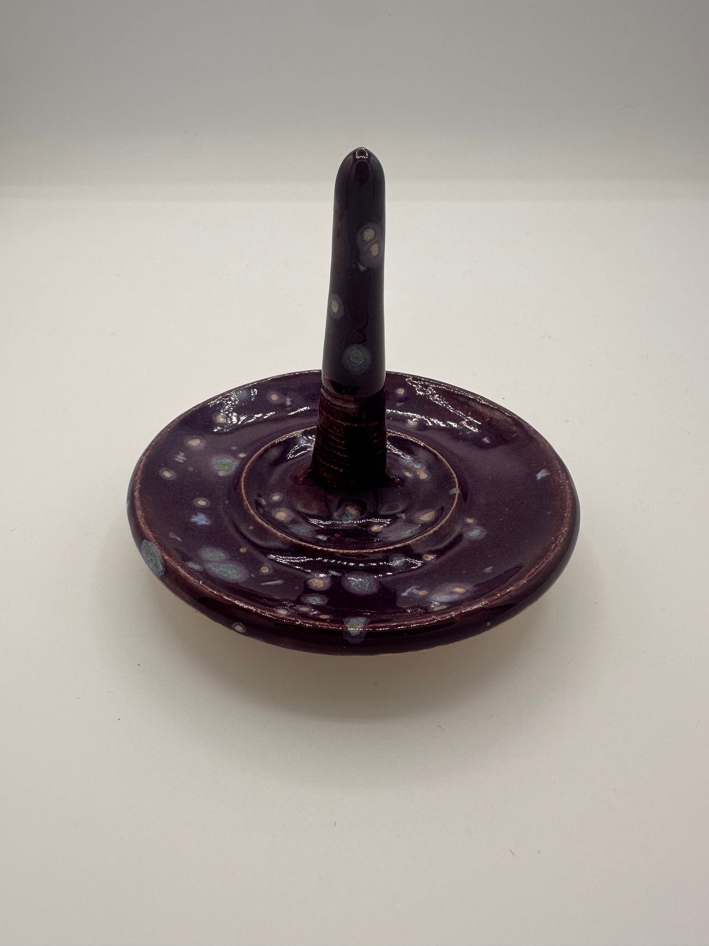 Jacquie's Clay - Tall Violet Ceramic Ring Dish